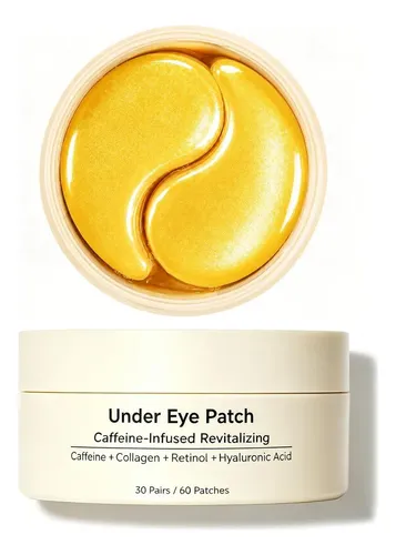 Parche Ojos Gold 24k Caffeine Collagen Con Ácido
