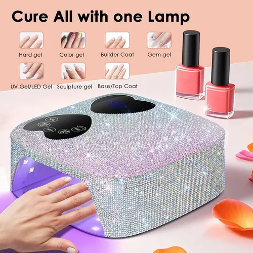 Lámpara Uv Led Recargable 80w Para Uñas Gel Profesional