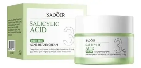 Crema Facial De Ácido Salicílico Acne Piel Grasa Sadoer