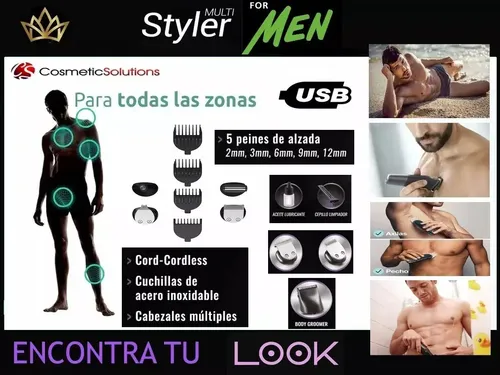 Depiladora Corporal Brands Bodygroom Multifunción Hombre Recargable USB