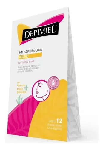 Bandas Depilatorias Rostro Todo Tipo Piel 1 X 12u Depimiel
