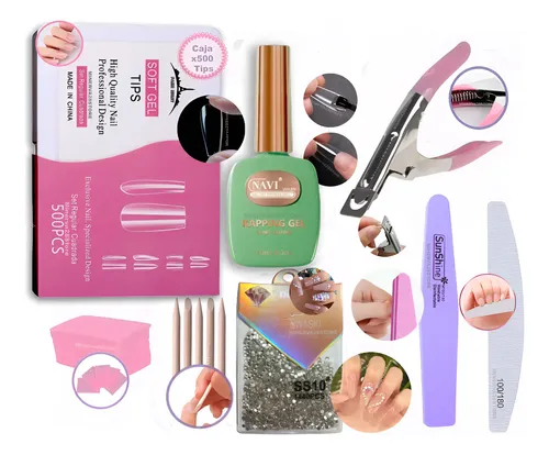 Kit Tips Soft Gel Caja X500u, Paris Night Kapping Gel, Lima