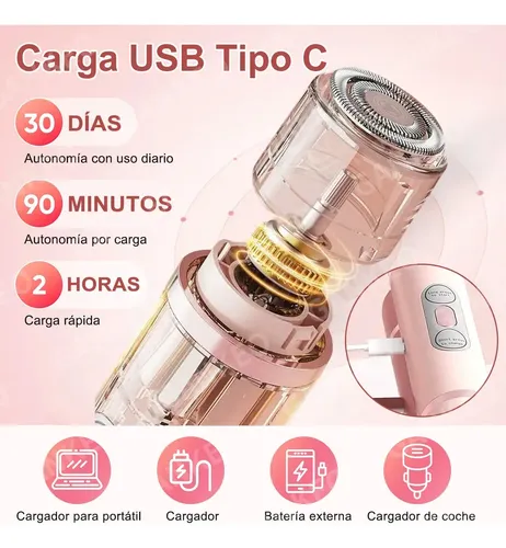Depiladora Eléctrica 2 En 1 Para Mujer, Sin Dolor Y Dx ,,.