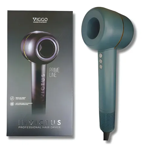 Secador De Pelo Profesional Viggo Invictus 1800w V-202 Verde Oscuro