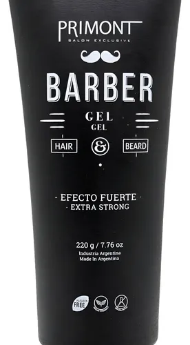 Gel Fijador Barber Primont 220g Fijación Fuerte