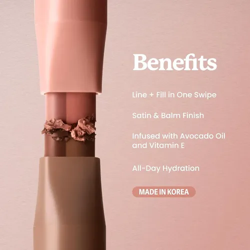 Delineador/bálsamo Sacheu Doubledown Labios, Color Satinado