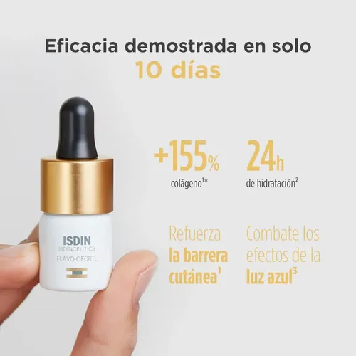 Isdin Isdinceutics Serum Flavo C Forte Vitamina C 1u 5,3ml Momento de aplicación Día/Noche Tipo de piel Todo tipo de piel