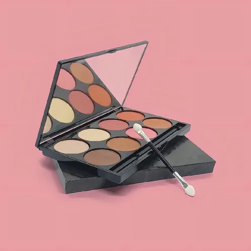 Paleta Iluminadores Strobing y Rubores Xúlu Cosméticos Z488 8 Tonos