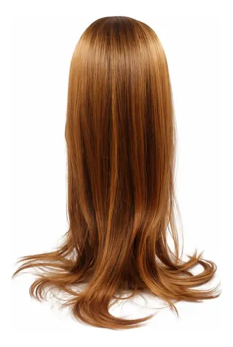 Peluca Simil Natural Fibra Premium Cabello Largo Ondulado
