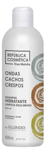 Shampoo Hidratante Ondas Cachos Crespos Gllendex 500ml