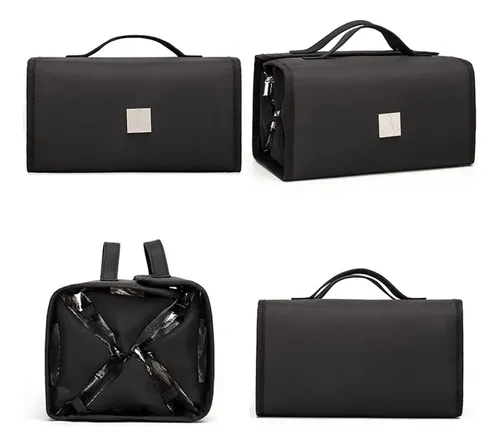 Bolsa De Maquillaje Royalfair Roll Up Travel Toiletry Negra