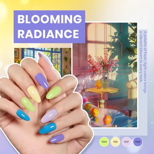 Kit Esmalte Gel 55 Colores Con Luz Uv Base Y Top Coat