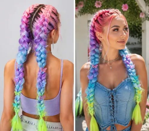 Extensión De Cabello Con Forma De Cola De Caballo Trenzada,