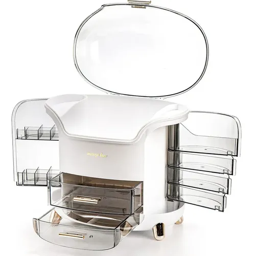 Capsula Organizadora De Maquillajes Make Up Tocador Blanco