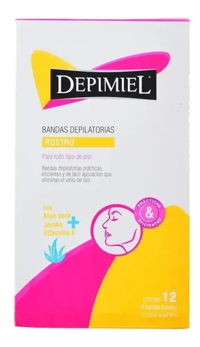 Depimiel Bandas Depilatorias X 12 U Facial Cara Rostro