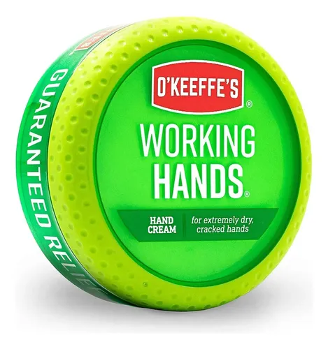 O’Keeffe’s Working Hands 96 g | Crema Reparadora para Manos Secas y Agrietadas, Hipoalergénica y Sin Fragancia, Hidrata Profundamente, Repara Grietas y Restaura la Suavidad Desde el Primer Uso