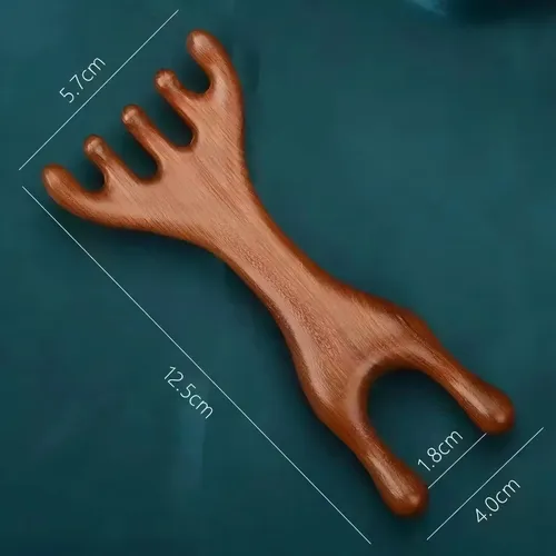 L\ Masajeador De Cuero Cabelludo De Madera, Peine Gua Sha De