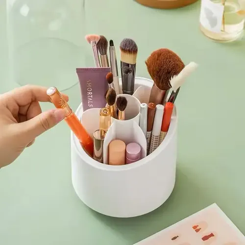 Porta Brocha Giratorio 360 Capsula Pinceles Maquillaje Orden