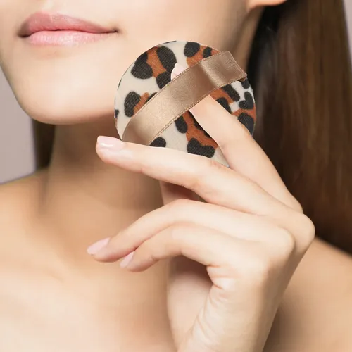 Maquillaje En Polvo Para Niña Con Estampado De Leopardo, 4 U