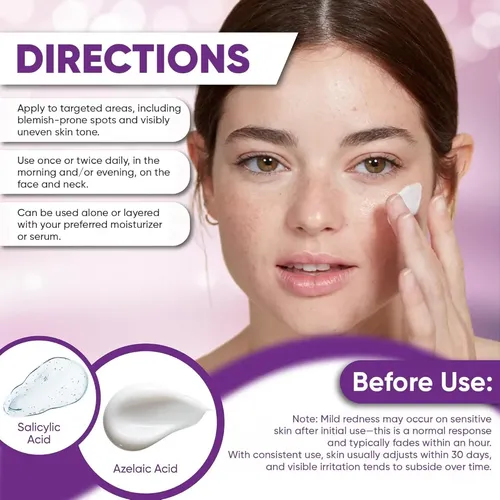 Crema Facial Con Ácido Azelaico 12% 20 G Para Acné Todo