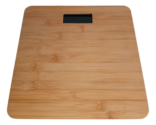 Balanza De Baño Digital Electronica Bambu 180kg Marrón Claro