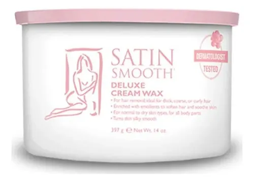 Cera Satin Smooth Deluxe Para Depilación En Crema 14 Oz