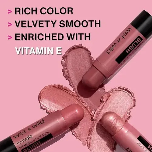 Wet n Wild Rubor Megaglo Vitamina E Stick en Barra Dusty Pink