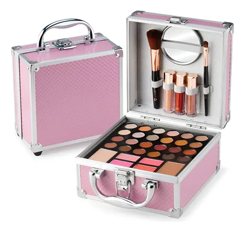 Set Maquillaje Teens 24 Colores Paleta Compacta Rosa