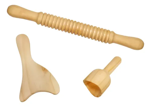 Kit Maderoterapia Corporal Básico Madera Natural