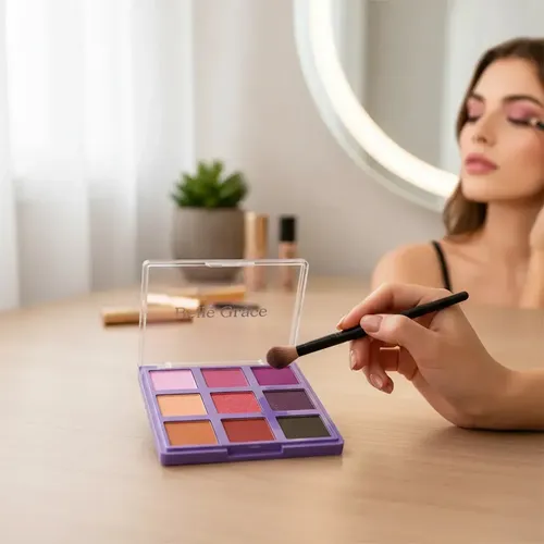 Paleta Tono 05 Sombras de Ojos X9 Tonos Brillante Mate Maquillaje Rostro Veoquiero