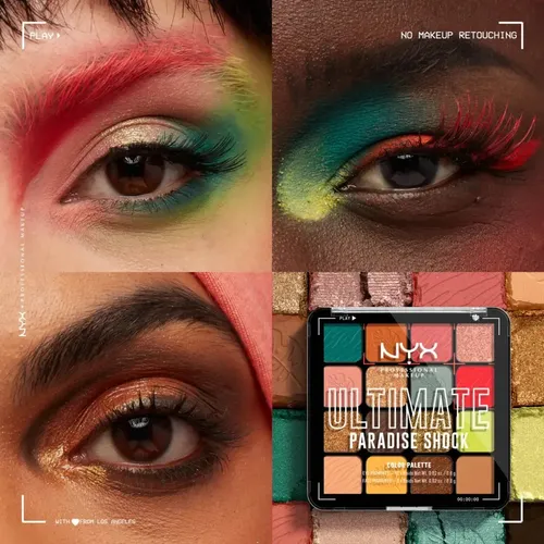 Paleta De Sombras Ultimate Shadow Palette De 16 Tonos Nyx Color de la sombra PARADISE SHOCK