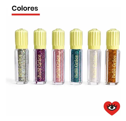 Sombra Liquida Tono 03 Para Ojos Brillante Glitter Maquillaje Rostro Veoquiero