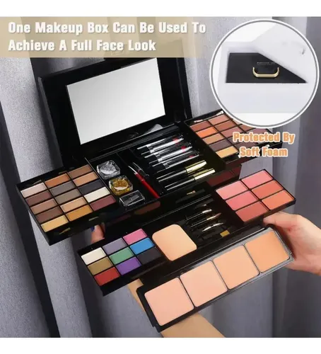 Kit De Maquillaje Profesional, Maleta De 6 Compartimentos