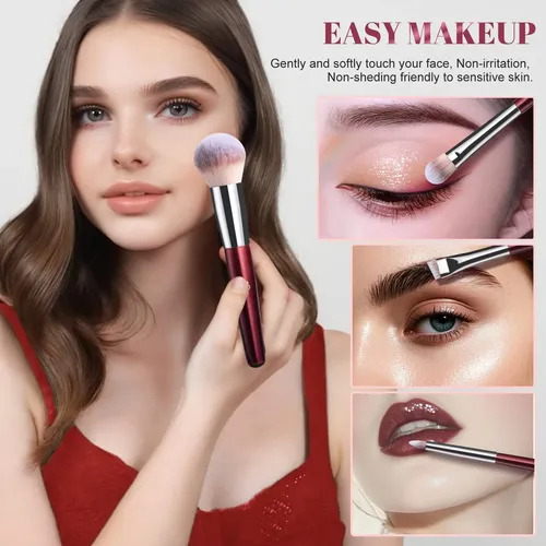 Set De Brochas De Maquillaje, 18 Piezas, Brochas Sin