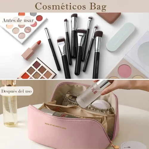 Neceser Cuero Pu Porta Cosmeticos Maquillaje Viaje Bolso
