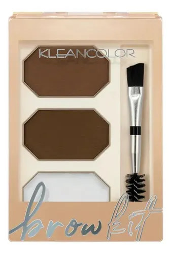 Kleancolor Kit De Cejas Con Polvo, Cera Y Aplicador Marrón