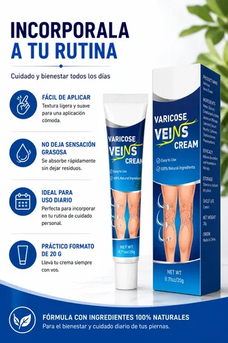 Kit X3 Crema Para Piernas Varicosas Alivio Varices Hidrata