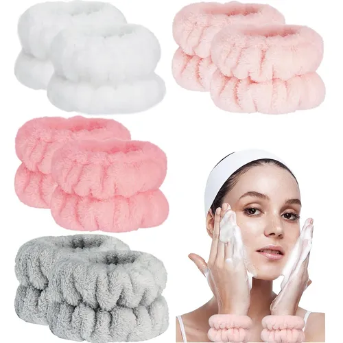 .. Pulseras De Microfibra Para Lavar Cara, Paquete 8 Pzs ..0