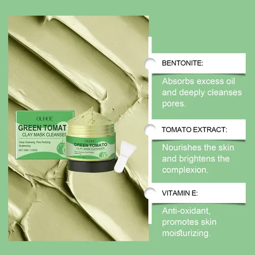 Mascarilla Limpiadora De Arcilla Ouhoe Green Tomato