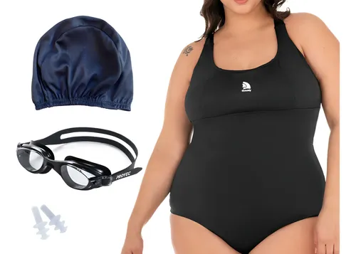 Malla Natacion Mujer Antiparras Gorro Tapones Quickly Tg01