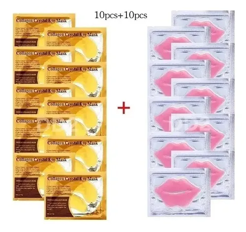 20 Mascarillas Parches Para Labios Colageno Y Ojeras