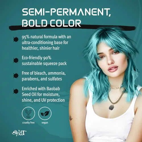 Tinte Para El Cabello Splat Naturals Teal 177 Ml