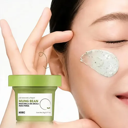 Mascarilla Facial  Arcilla Frijol Mung Limpia Poros 90g Koec Normal A Grasa