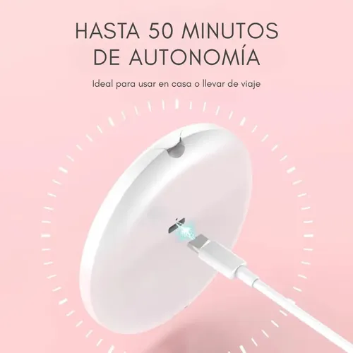 Gimify MLAR0348 Redondo – Blanco Cálido – Negro – Recargable USB-C 9 cm (Incluye: Con luz)