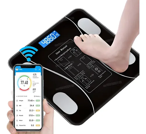 Báscula Bluetooth Deporte Inteligente Fitness Automática Pro