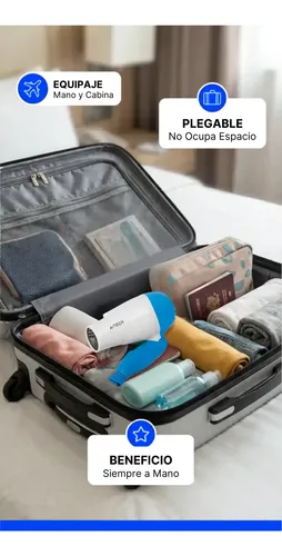 Secador Cabello Plegable Portatil Viaje Aitech