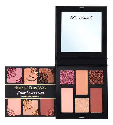 Paleta de Sombras Too Faced Born This Way Warm Ember Nudes – 6 Tonos Mate y Brillosos