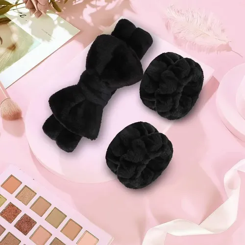 Vincha Para Pelo Con Moño Más 2 Muñequeras