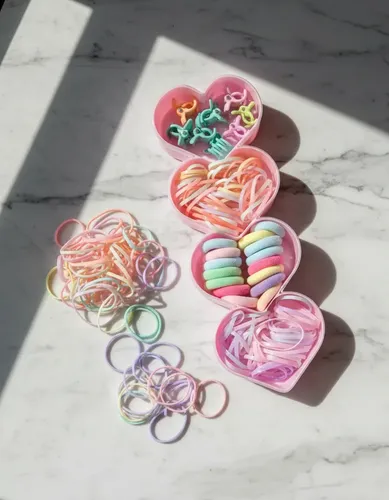 Set Box Infantil Con Colitas Y Hebillas Accesorios De Pelo