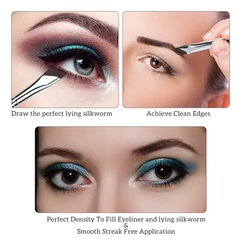 Set De Brochas, Etercycle, Eyeliner Angled, 3 Piezas